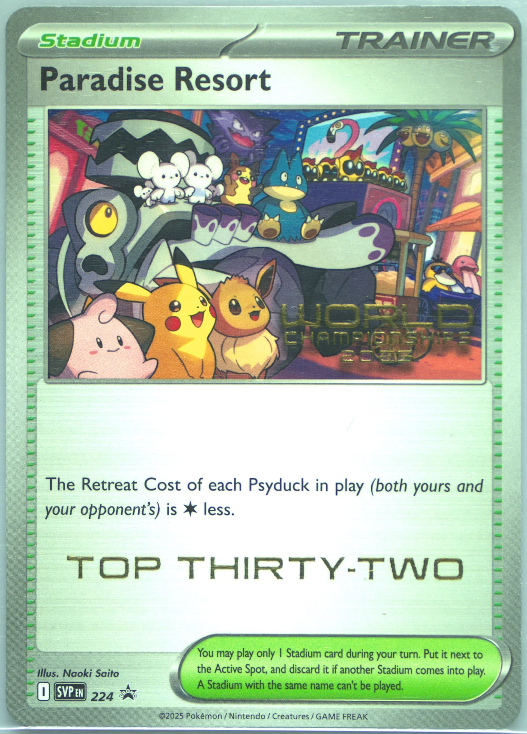 Paradise Resort World Championships 2025-Top Thirty-Two (224) 2025 Pokemon Svp EN-SV Black Star Promo