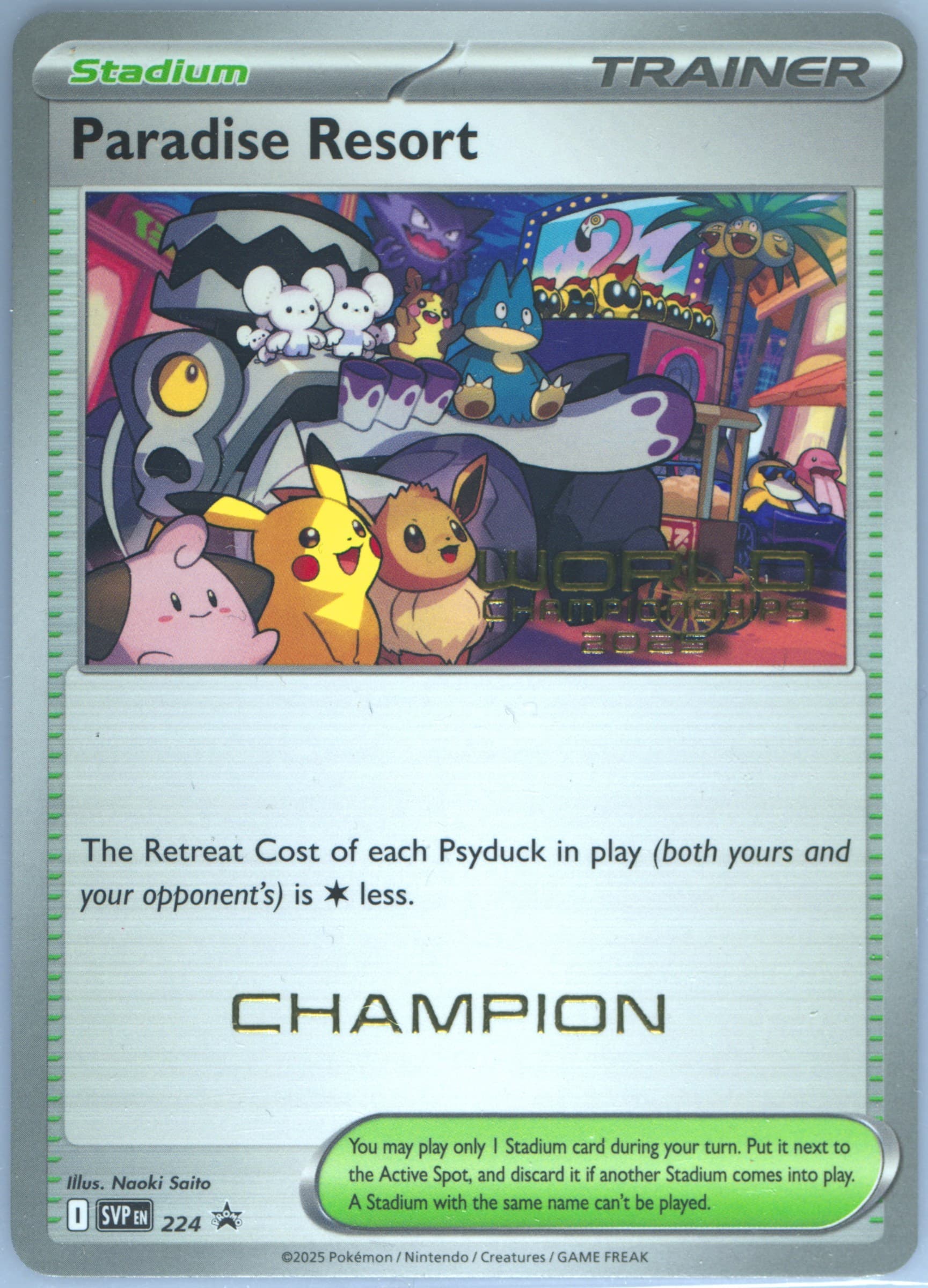Paradise Resort World Championships 2025-Champion (224) 2025 Pokemon Svp EN-SV Black Star Promo