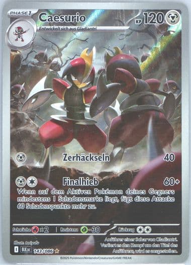 Bisharp Illustration Rare (143) 2025 Pokemon German Blk de-Black Bolt