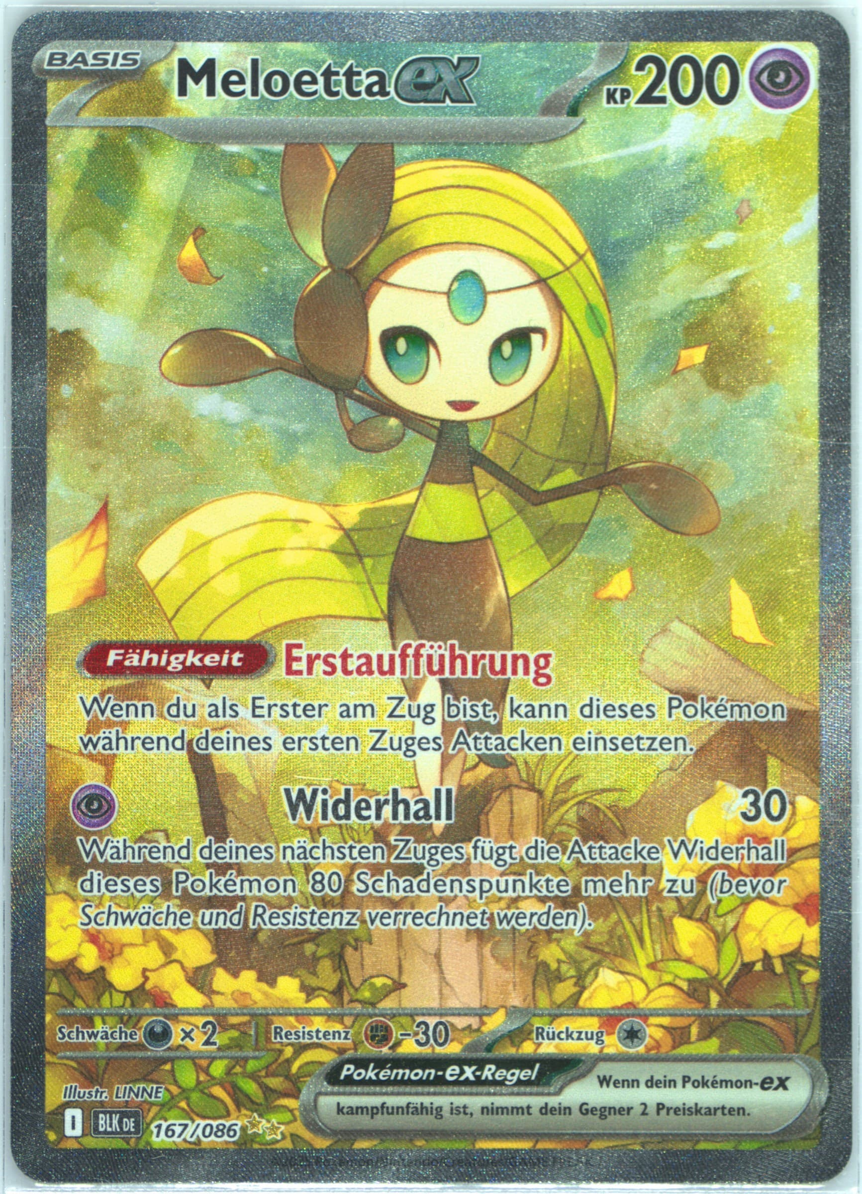 Meloetta EX Special Illustration Rare (167) 2025 Pokemon German Blk de-Black Bolt