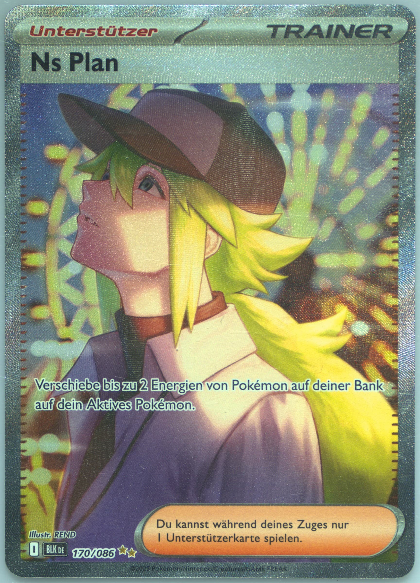 N's Plan Special Illustration Rare (170) 2025 Pokemon German Blk de-Black Bolt