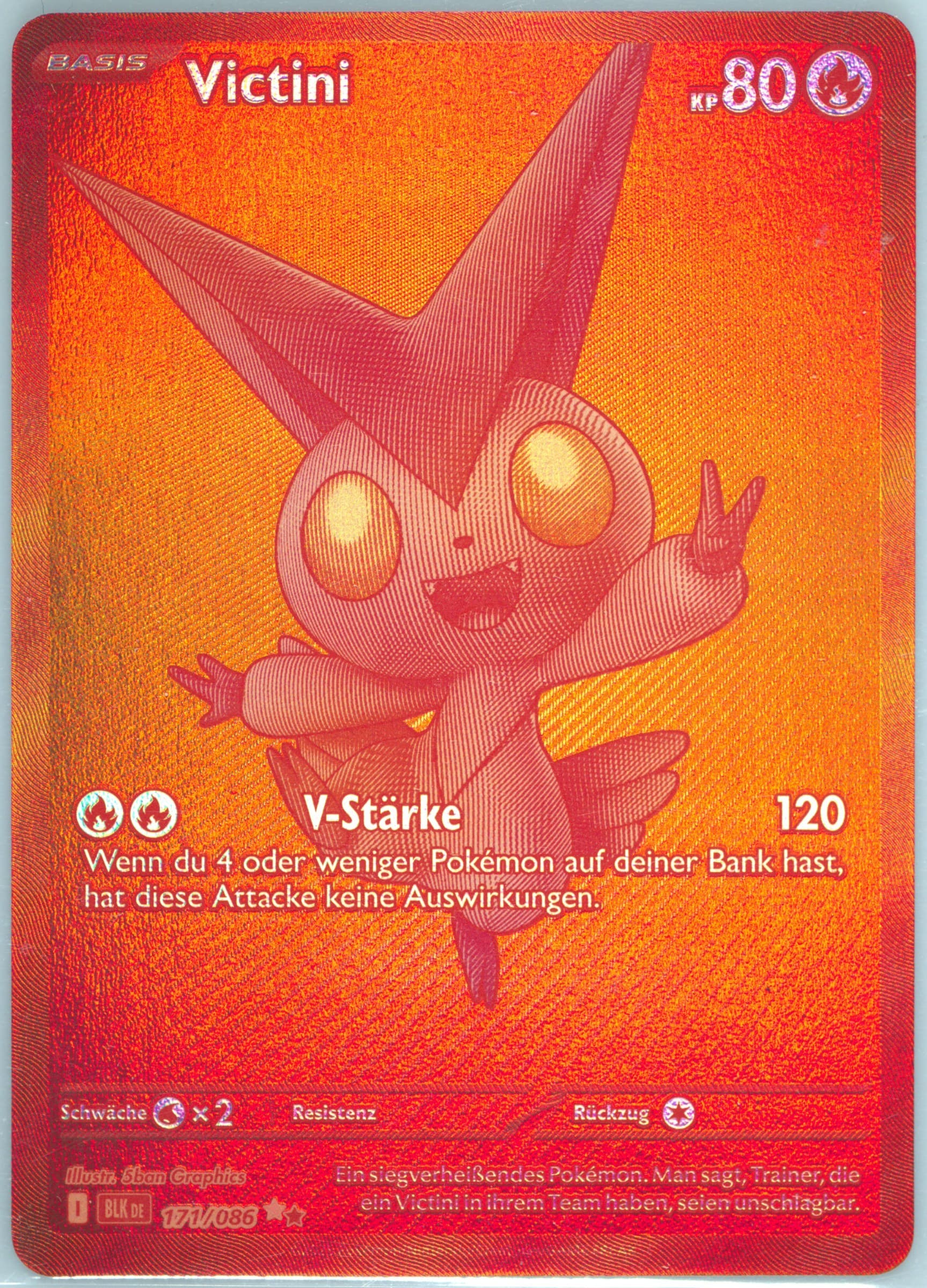 Victini Black White Rare (171) 2025 Pokemon German Blk de-Black Bolt