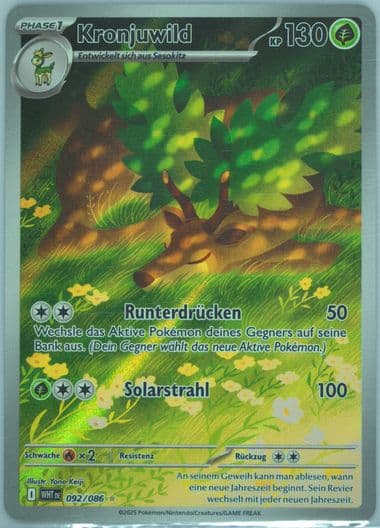 Sawsbuck Illustration Rare (092) 2025 Pokemon German Wht de-White Flare