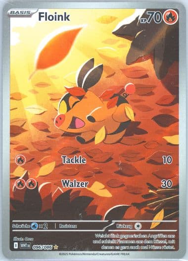 Tepig Illustration Rare (096) 2025 Pokemon German Wht de-White Flare