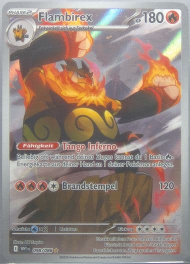 Emboar Illustration Rare (098) 2025 Pokemon German Wht de-White Flare