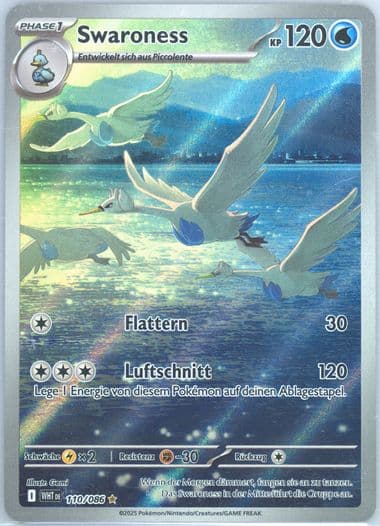Swanna Illustration Rare (110) 2025 Pokemon German Wht de-White Flare
