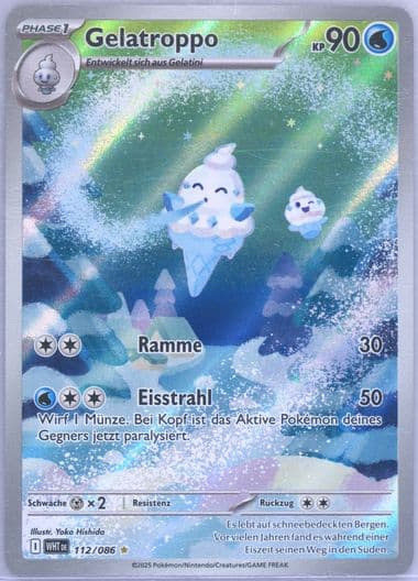 Vanillish Illustration Rare (112) 2025 Pokemon German Wht de-White Flare