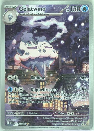 Vanilluxe Illustration Rare (113) 2025 Pokemon German Wht de-White Flare