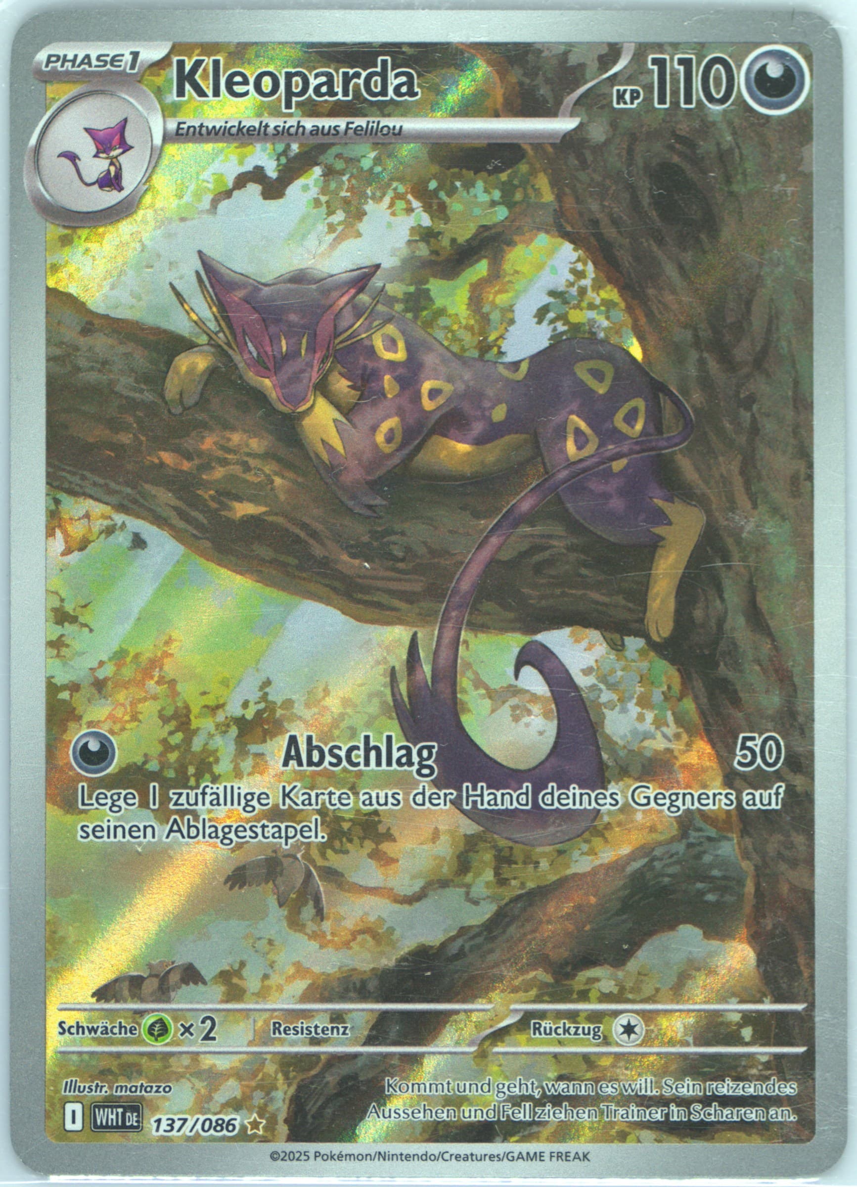 Liepard Illustration Rare (137) 2025 Pokemon German Wht de-White Flare