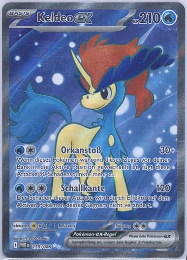 Keldeo EX Ultra Rare (159) 2025 Pokemon German Wht de-White Flare
