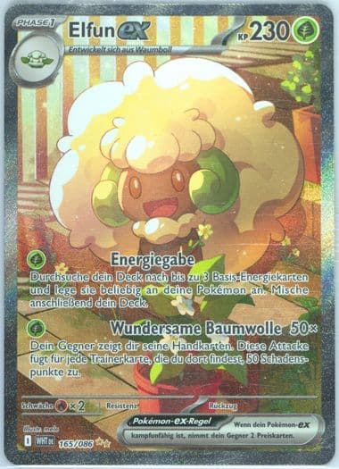 Whimsicott EX Special Illustration Rare (165) 2025 Pokemon German Wht de-White Flare