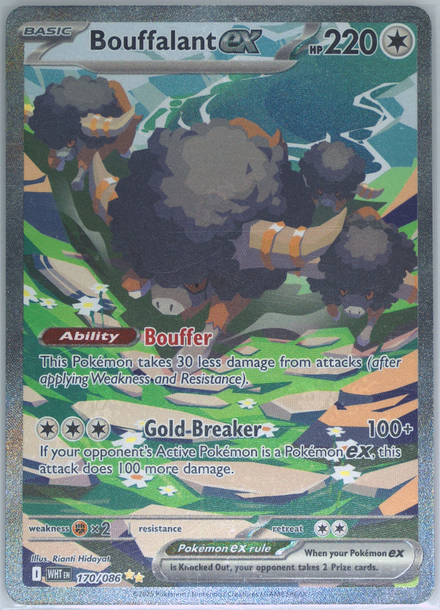 Bouffalant EX Special Illustration Rare (170) 2025 Pokemon German Wht de-White Flare