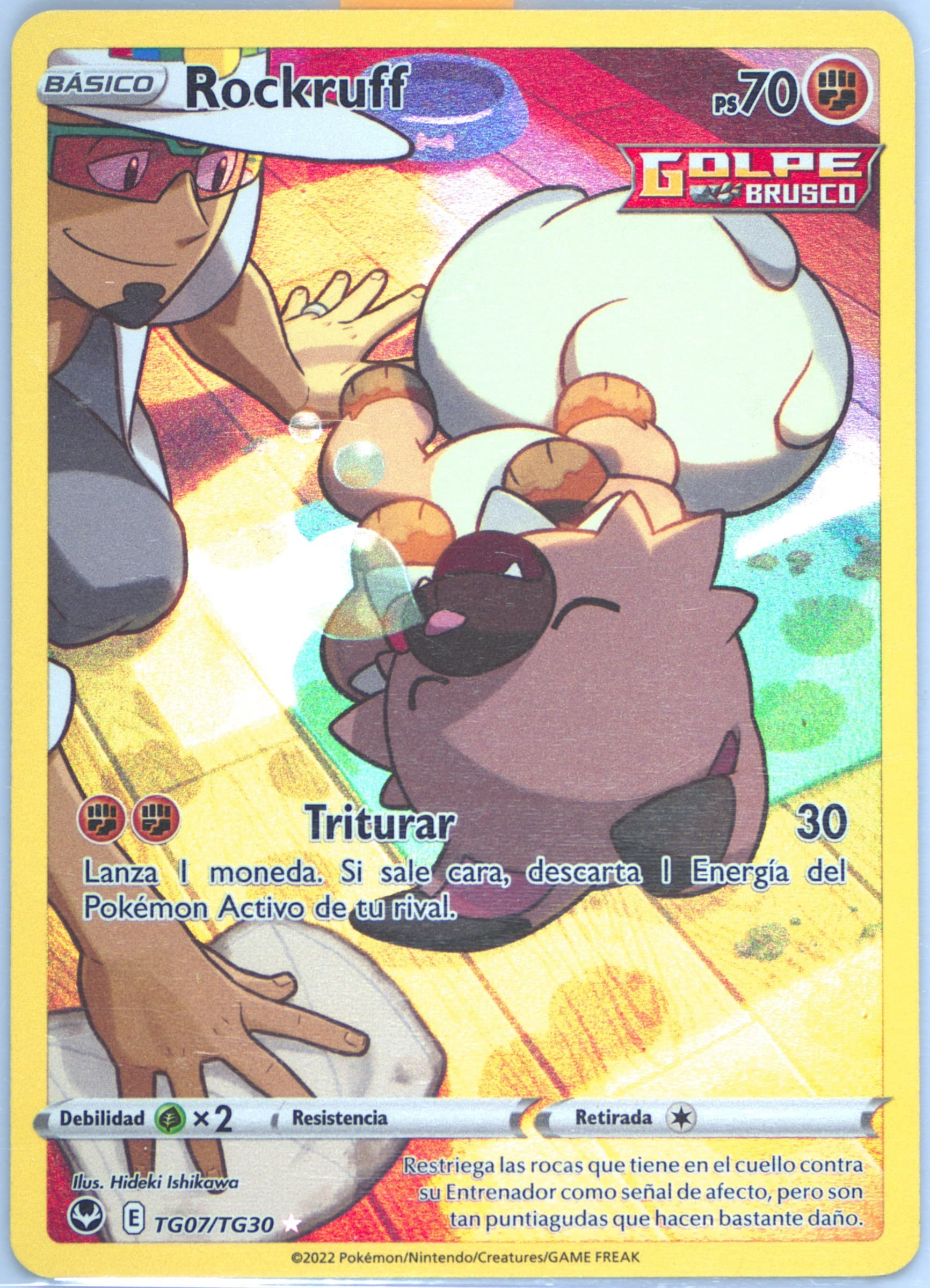 Full Art/Rockruff Spanish (TG07) 2022 Pokemon Sword & Shield Silver Tempest