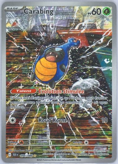 Karrablast Illustration Rare (094) 2025 Pokemon French Blk FR-Black Bolt