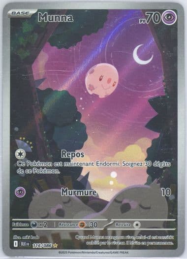 Munna Illustration Rare (116) 2025 Pokemon French Blk FR-Black Bolt