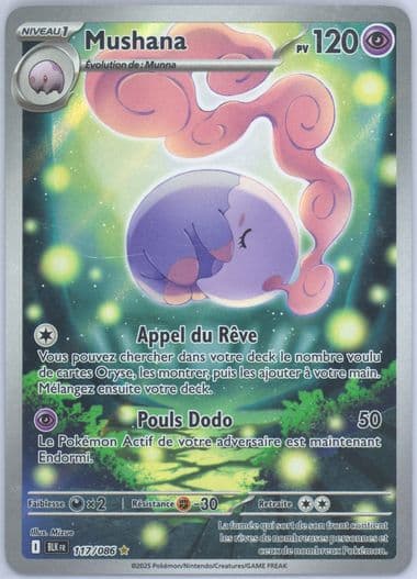 Musharna Illustration Rare (117) 2025 Pokemon French Blk FR-Black Bolt