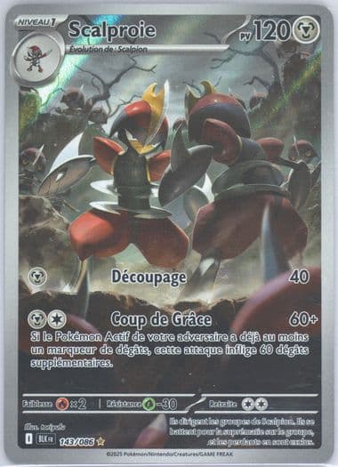 Bisharp Illustration Rare (143) 2025 Pokemon French Blk FR-Black Bolt