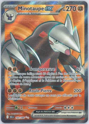Excadrill EX Ultra Rare (160) 2025 Pokemon French Blk FR-Black Bolt