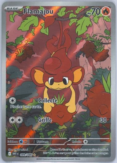 Pansear Illustration Rare (099) 2025 Pokemon French Wht FR-White Flare
