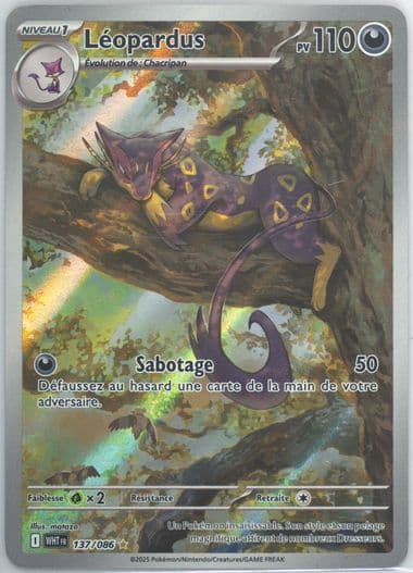Liepard Illustration Rare (137) 2025 Pokemon French Wht FR-White Flare