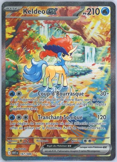 Keldeo EX Special Illustration Rare (167) 2025 Pokemon French Wht FR-White Flare