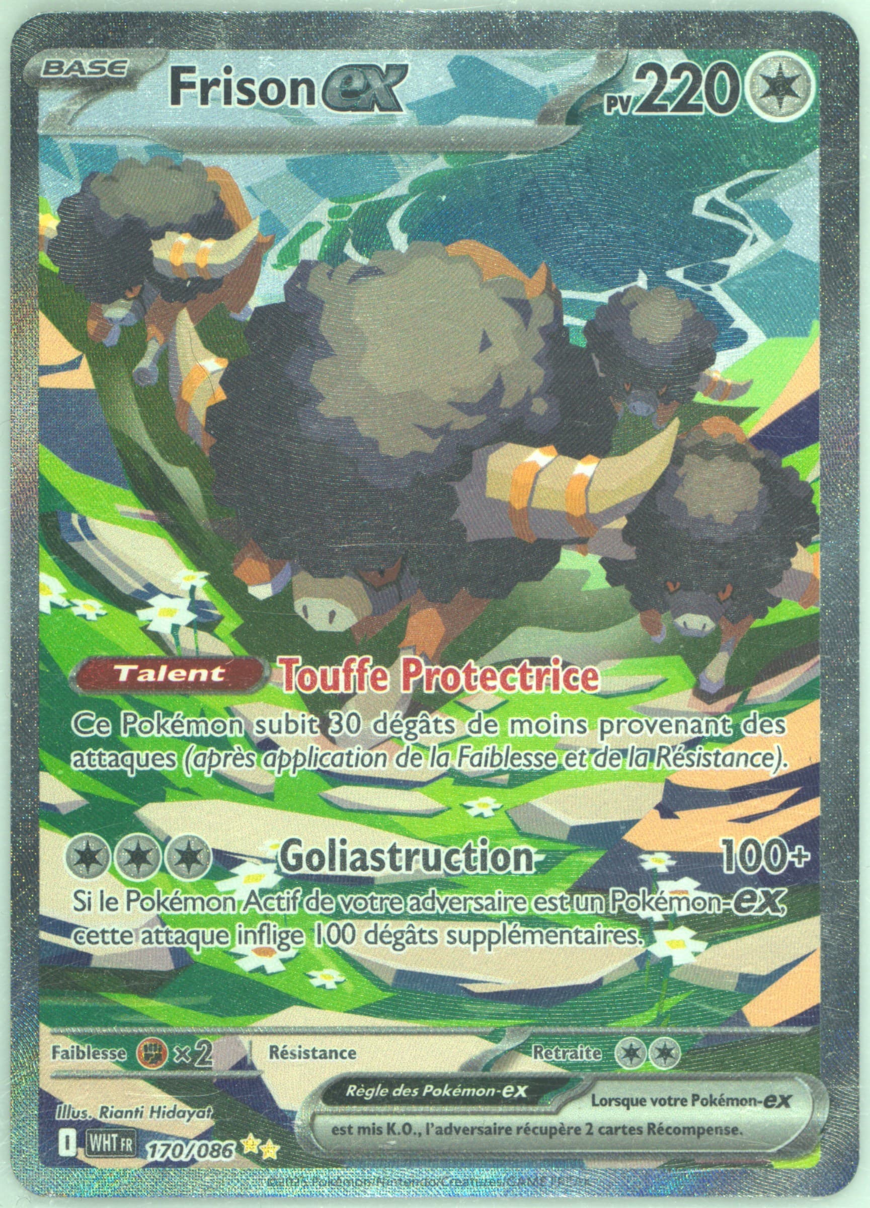 Bouffalant EX Special Illustration Rare (170) 2025 Pokemon French Wht FR-White Flare