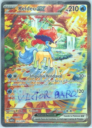 Keldeo EX Special Illustration Rare (167) 2025 Pokemon Spanish Wht ES-White Flare