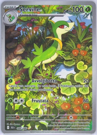 Servine Illustration Rare (088) 2025 Pokemon Italian Blk It-Black Bolt