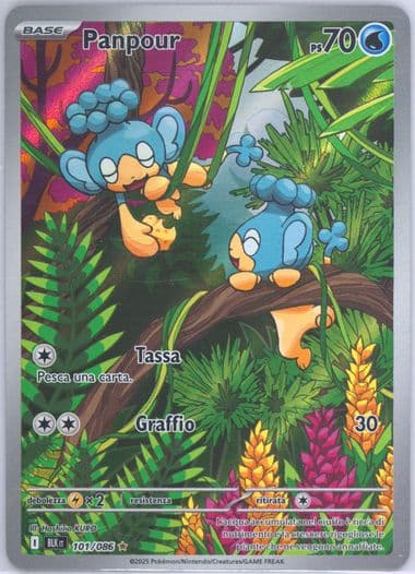Panpour Illustration Rare (101) 2025 Pokemon Italian Blk It-Black Bolt