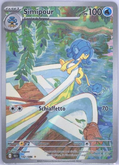 Simipour Illustration Rare (102) 2025 Pokemon Italian Blk It-Black Bolt