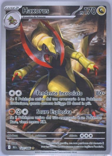 Haxorus Illustration Rare (147) 2025 Pokemon Italian Blk It-Black Bolt