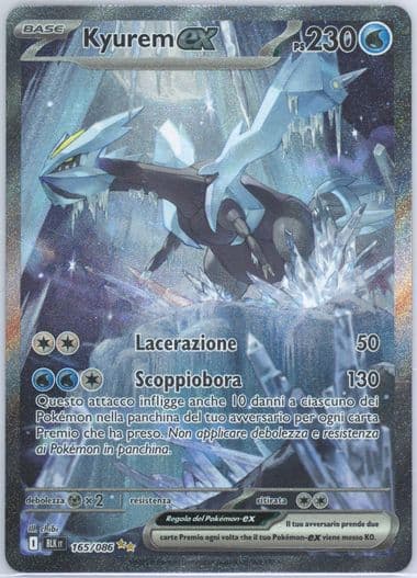 Kyurem EX Special Illustration Rare (165) 2025 Pokemon Italian Blk It-Black Bolt