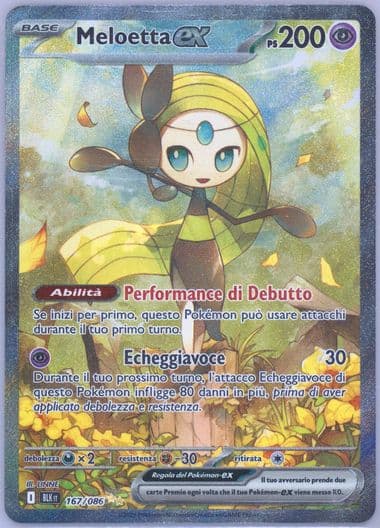 Meloetta EX Special Illustration Rare (167) 2025 Pokemon Italian Blk It-Black Bolt