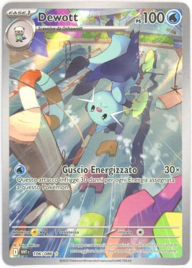 Dewott Illustration Rare (106) 2025 Pokemon Italian Wht It-White Flare