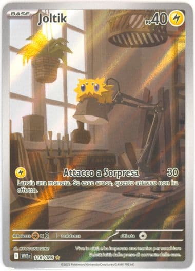 Joltik Illustration Rare (116) 2025 Pokemon Italian Wht It-White Flare