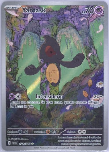 Yamask Illustration Rare (122) 2025 Pokemon Italian Wht It-White Flare