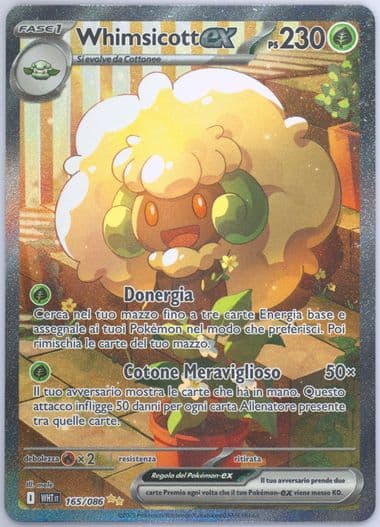 Whimsicott EX Special Illustration Rare (165) 2025 Pokemon Italian Wht It-White Flare