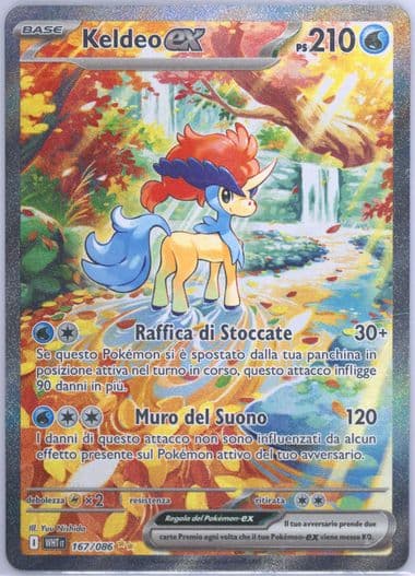 Keldeo EX Special Illustration Rare (167) 2025 Pokemon Italian Wht It-White Flare