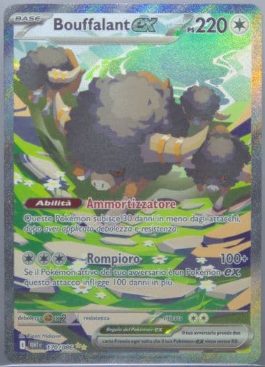 Bouffalant EX Special Illustration Rare (170) 2025 Pokemon Italian Wht It-White Flare