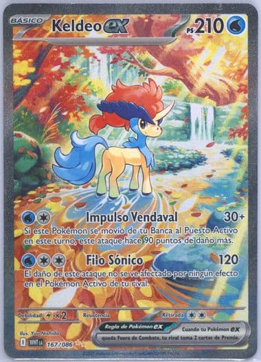 Keldeo EX Special Illustration Rare (167) 2025 Pokemon Latin American Wht La-White Flare