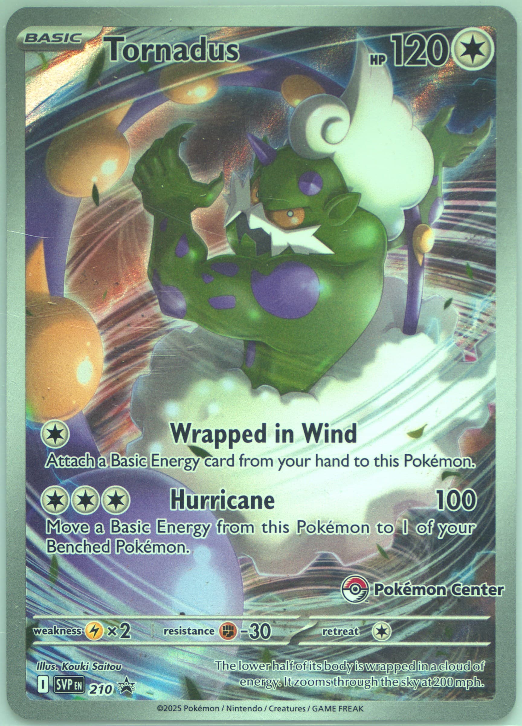 Tornadus White Flare Pokemon Center Elite Trainer Box (210) 2025 Pokemon Svp EN-SV Black Star Promo