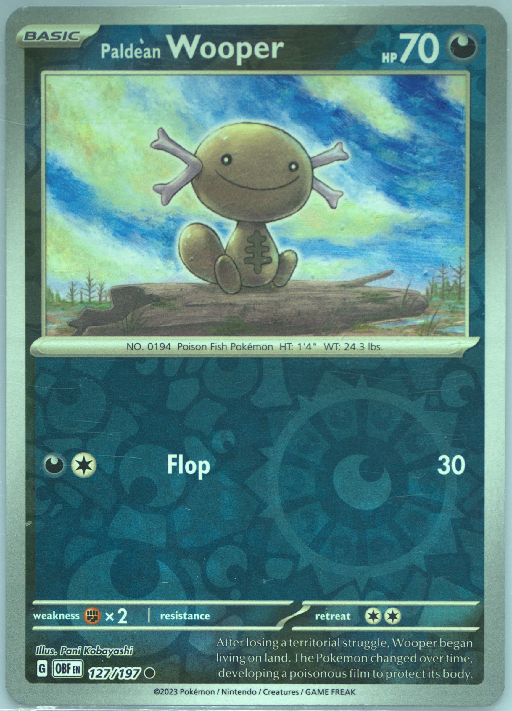 Paldean Wooper Reverse Holo (127) 2023 Pokemon Obf EN-Obsidian Flames