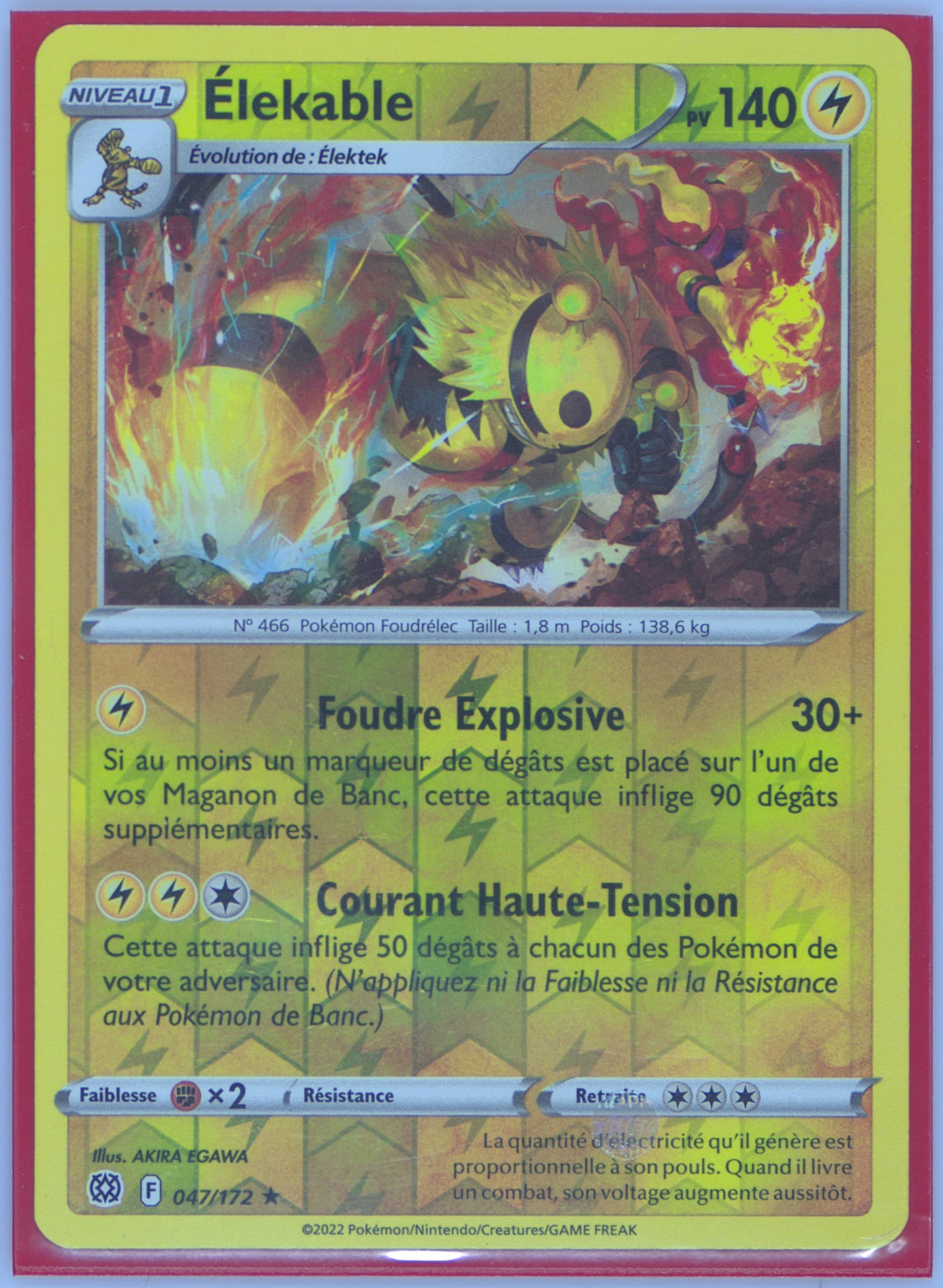 Elekable-Reverse Foil French (047) 2022 Pokemon Sword & Shield Brilliant Stars
