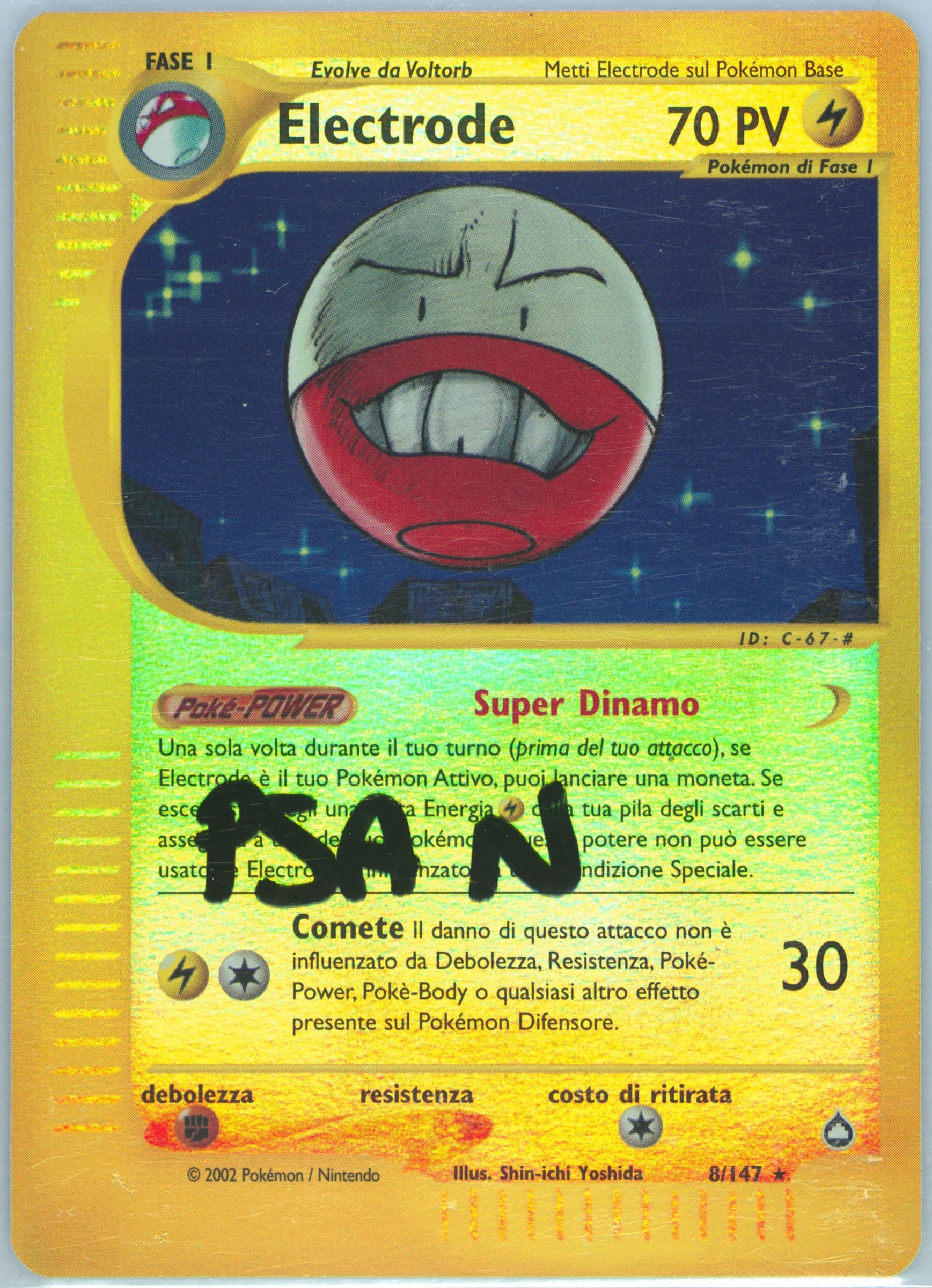Electrode-Reverse Foil Italian (8) 2003 Pokemon Aquapolis