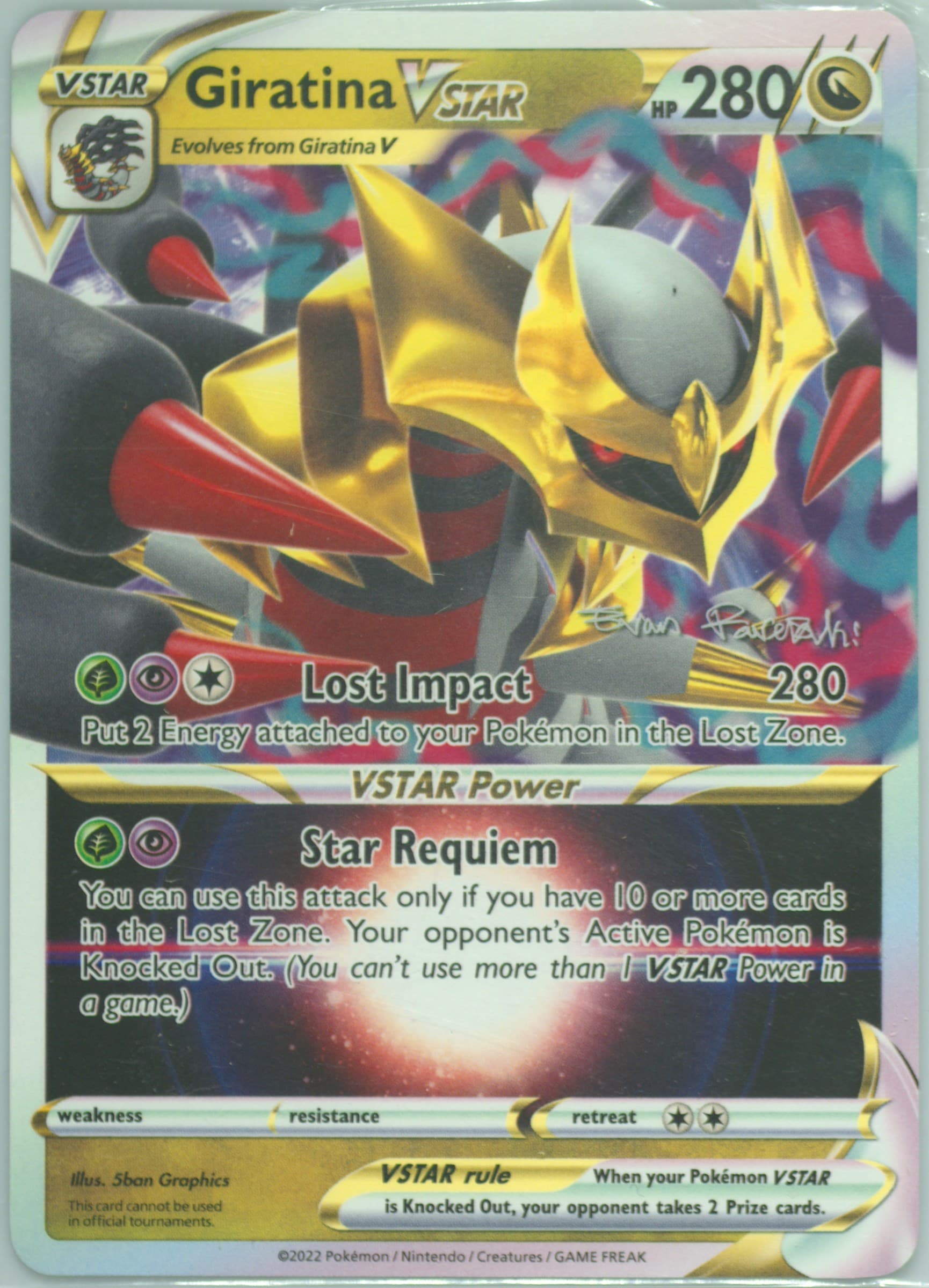 Giratina Vstar 2025 Pokemon 2024 World Championship Deck: Regidrago Vstar