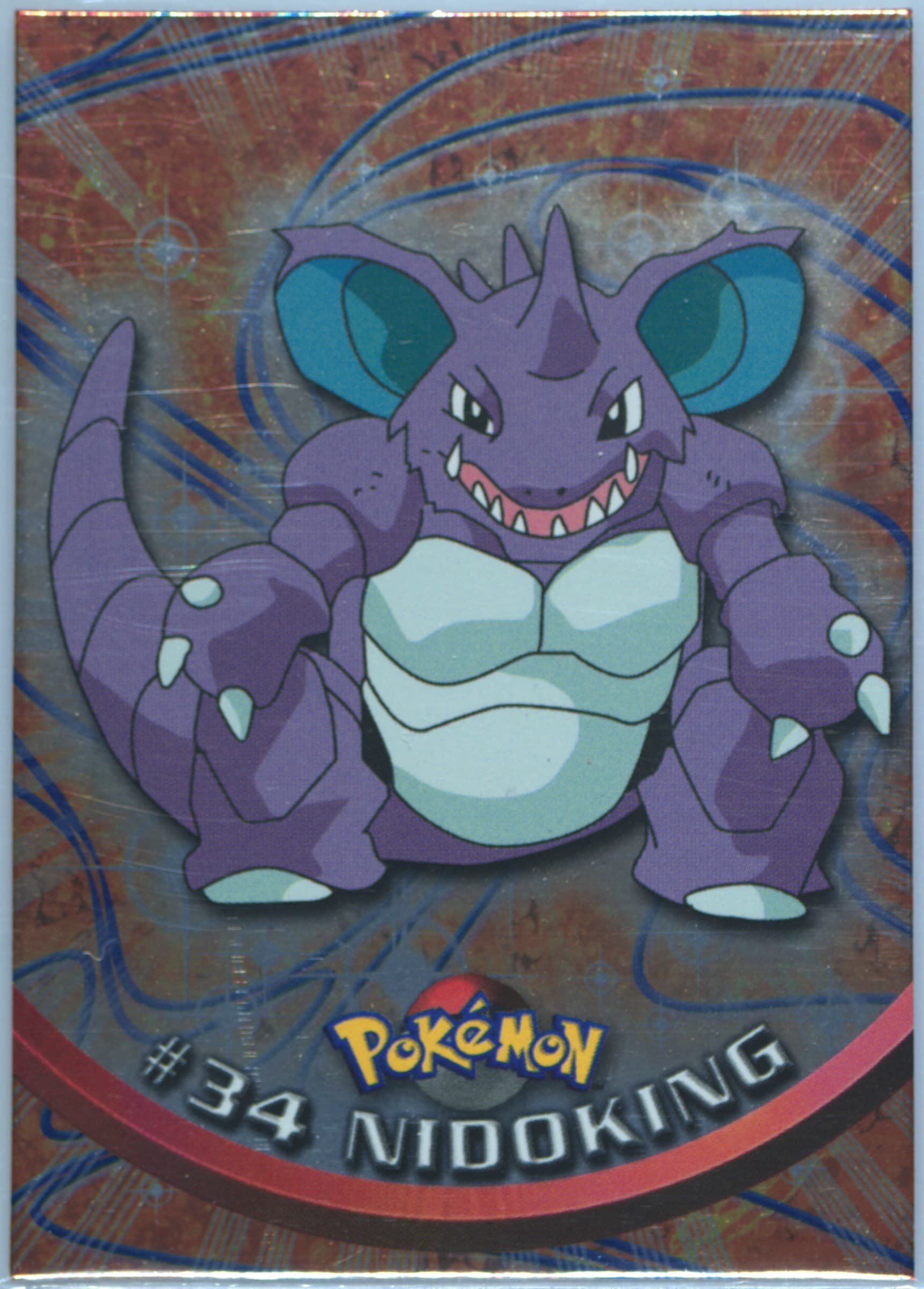 Nidoking Foil-Italian (34) 1999 Topps Pokemon TV