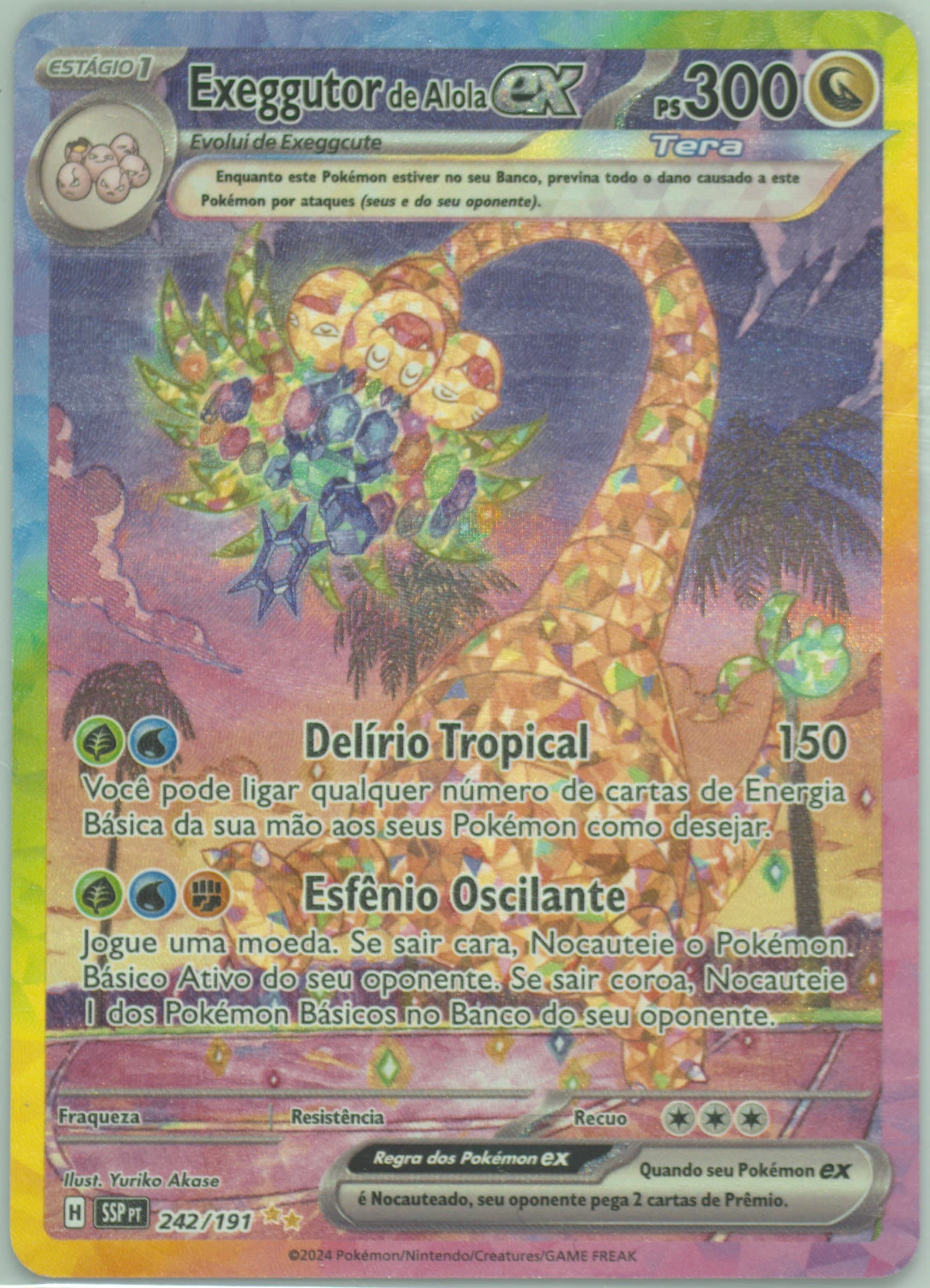 Alolan Exeggutor EX Special Illustration Rare (242) 2024 Pokemon Portuguese Ssp PT-Surging Sparks