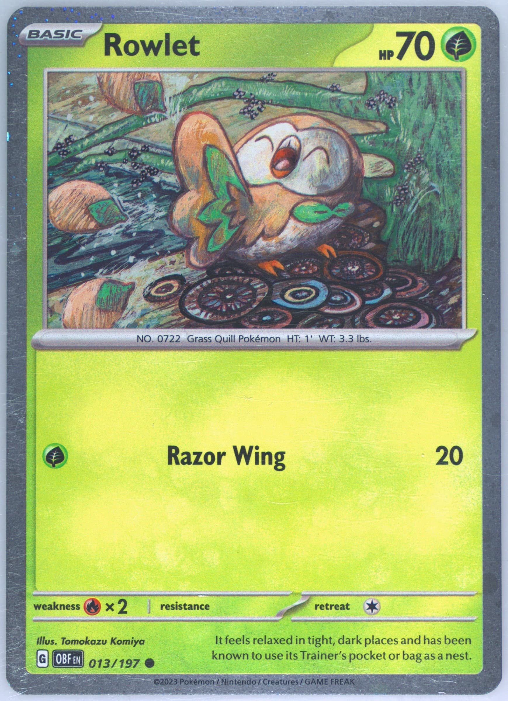 Rowlet Decidueye EX Box (013) 2023 Pokemon Obf EN-Obsidian Flames