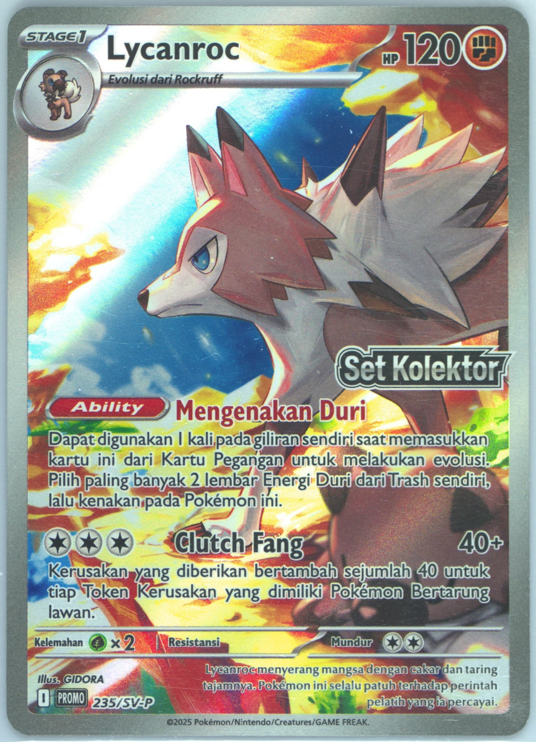 Lycanroc Bonds of Destiny Collector's Set (235) 2025 Pokemon Indonesian SV-P Promo