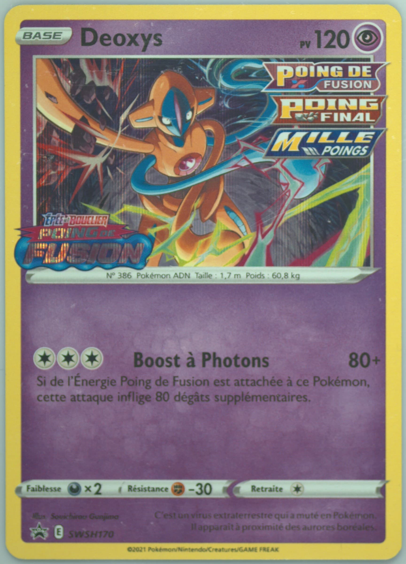 Deoxys-Holo Prerelease-French (170) 2021 Pokemon Swsh Black Star Promo